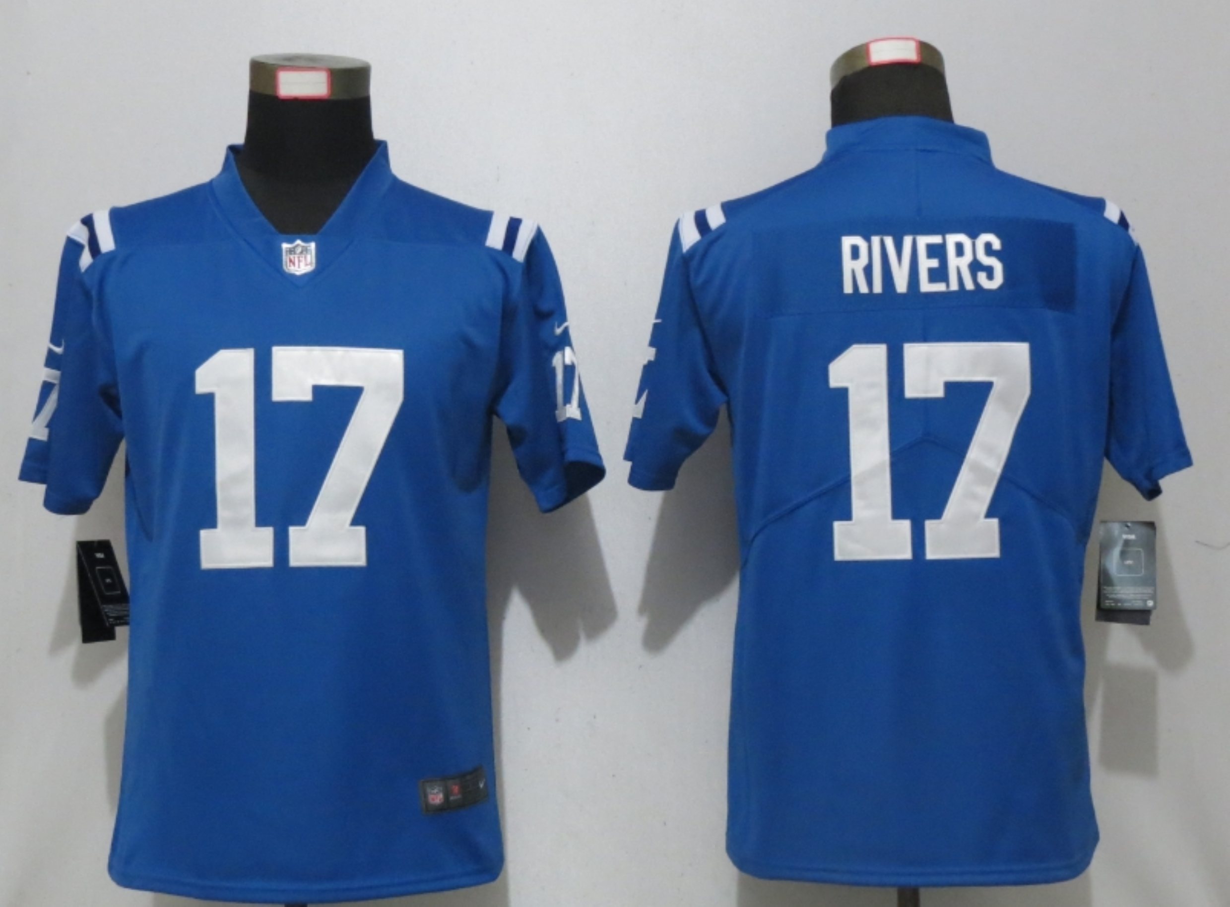 Women New Nike Indianapolis Colts #17 Rivers Blue Alternate Vapor Elite Playe->women nfl jersey->Women Jersey